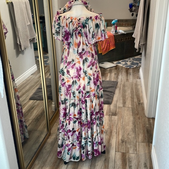 MISA LOS ÁNGELES Mila Ruffled Pink Maxi Dress size small - Picture 6 of 11